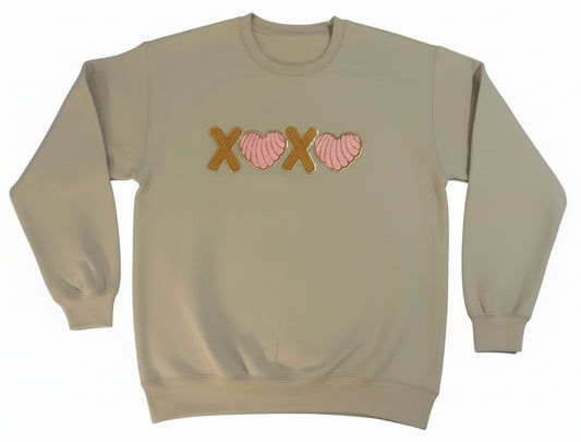 “Conch XOXO” woven patch Adult Sweatshirt