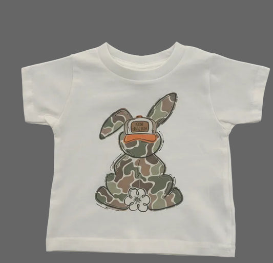 Camo Bunny “Egg Hunter” toddler shirt 