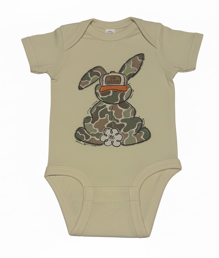 Camo Bunny “Egg Hunter” infant shirt