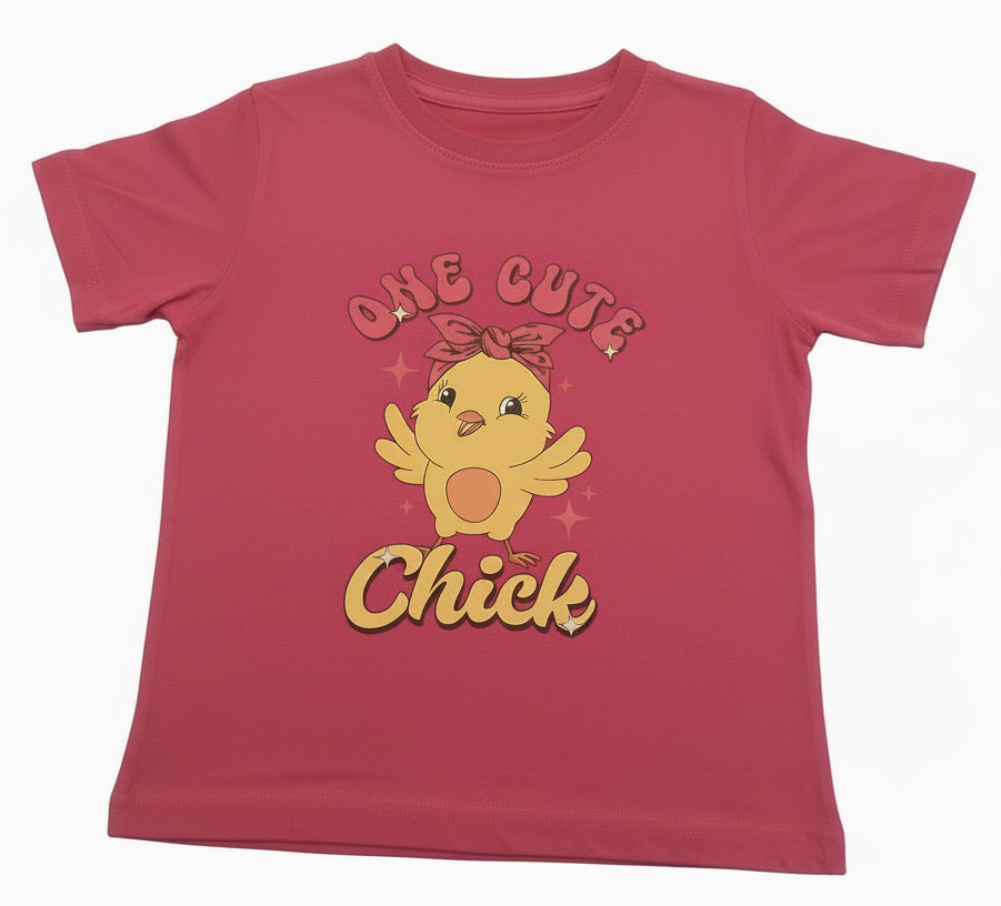 “One Cute Chic” Toddler Girls T-Shirt