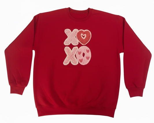 XOXO "Faux Yarn" Print Adult Sweatshirt